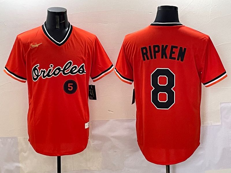 Men Baltimore Orioles #8 Ripken Orange Game 2025 Nike MLB Jersey style 5099
